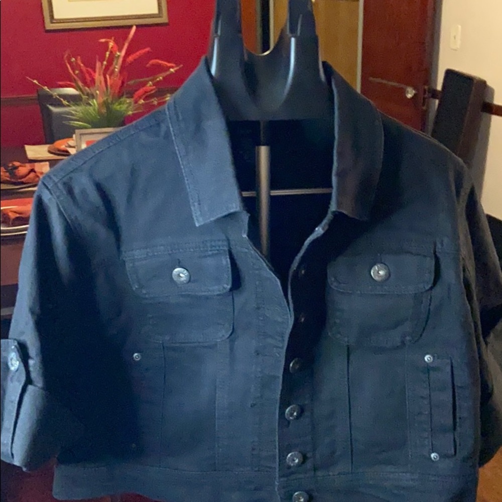 Crop black Jean jacket